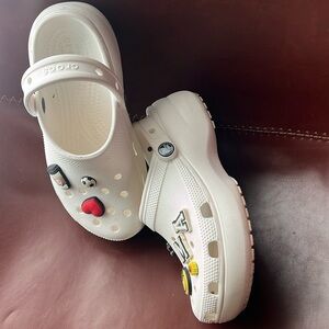 Platform crocs, can include charms
